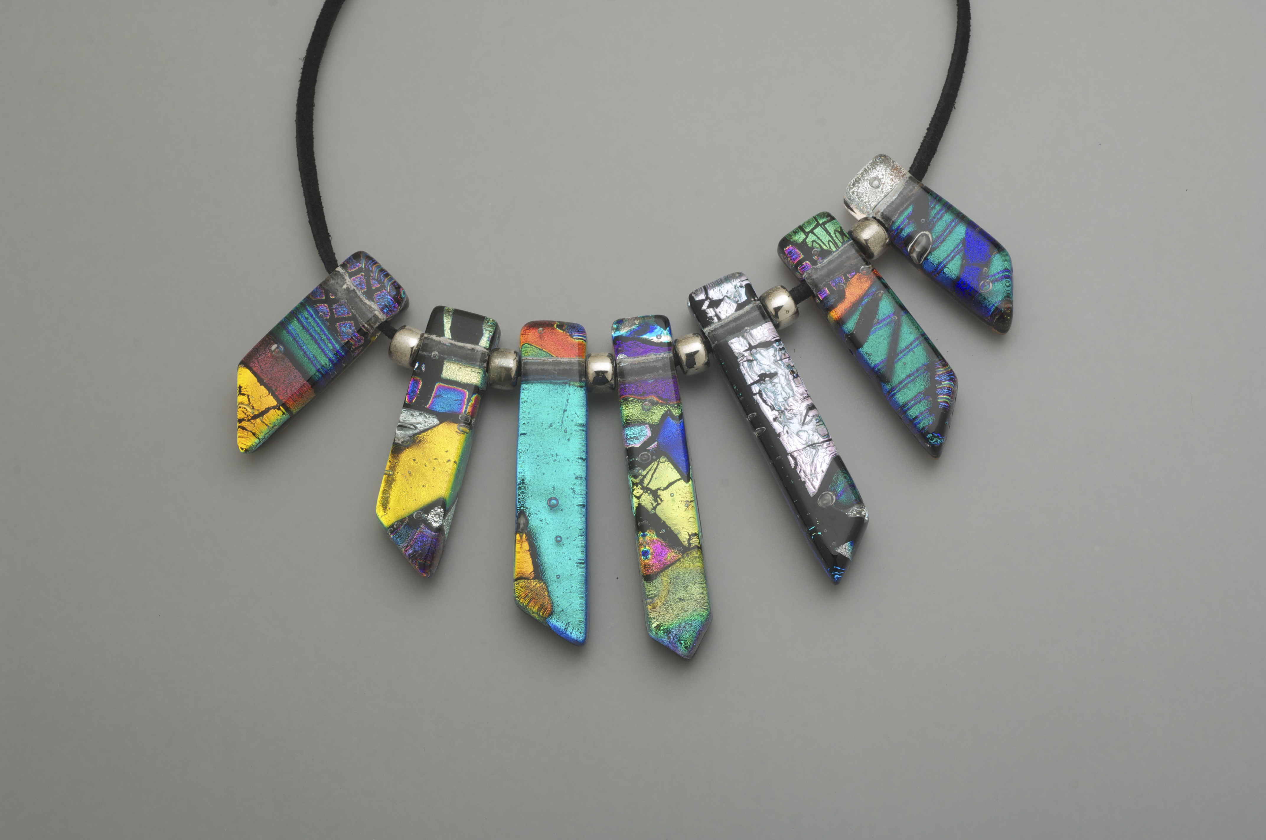 Dichroic glass necklace